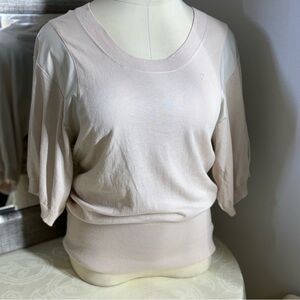 BCBGirls Soft Cream Short Sleeve Top